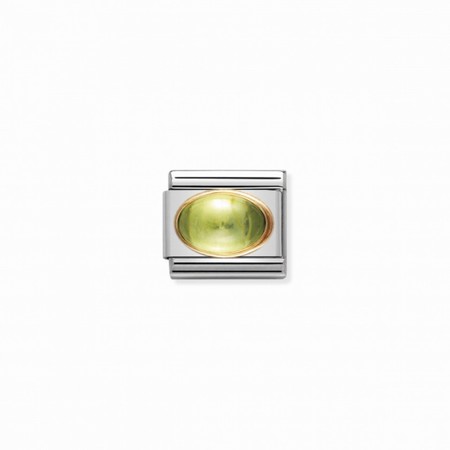 Nomination Gold Oval Peridot Stone Composable Charm